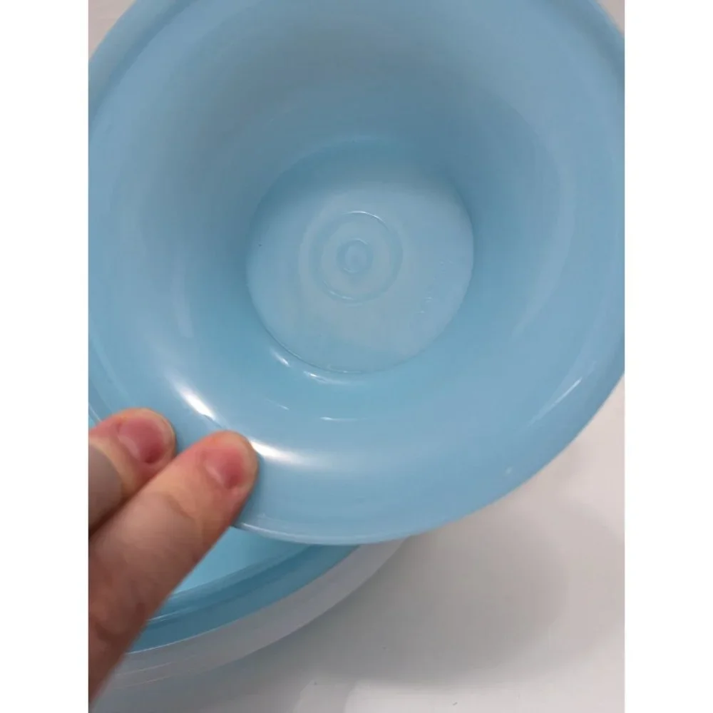 VTG Tupperware Serve it all‎ Keeper Multi use cake dip appetizer plastic aqua *